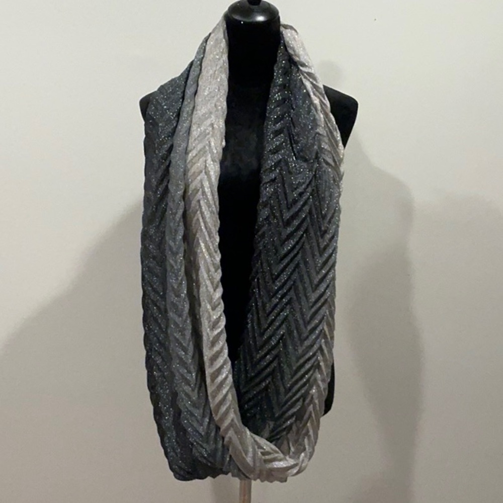 Chevron Patterned Infinity Scarf - image 1
